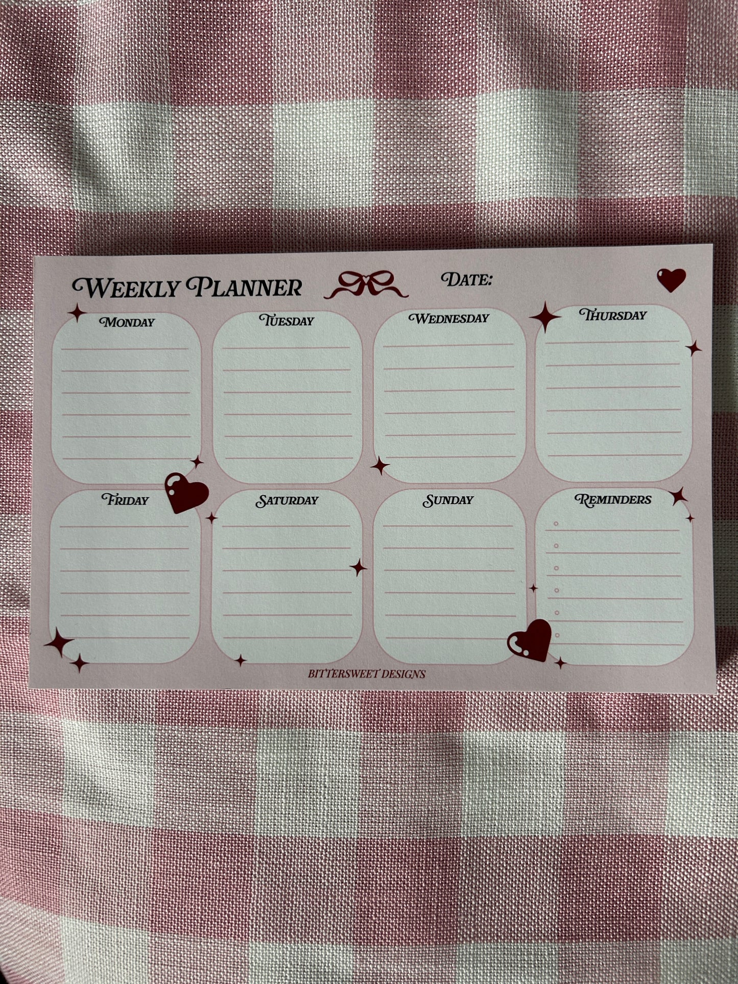 Weekly Planner Memopad